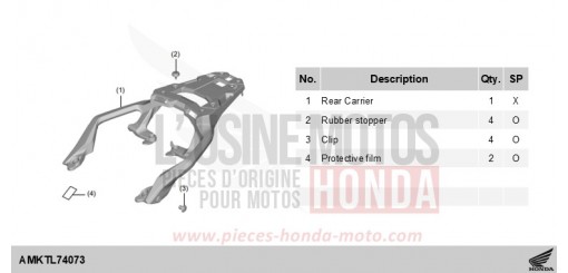 KIT,RR CARRIER (AL) *NH460M* ADV750S de 2025